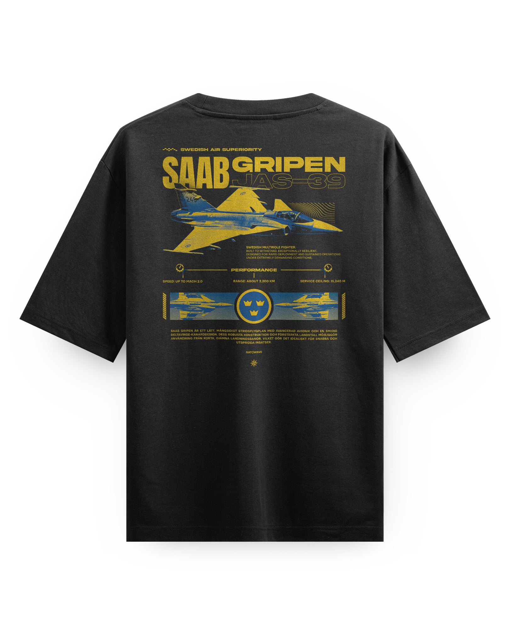 JAS39 Gripen - Oversized heavyweight Tee – ANTI TANK WARFARE