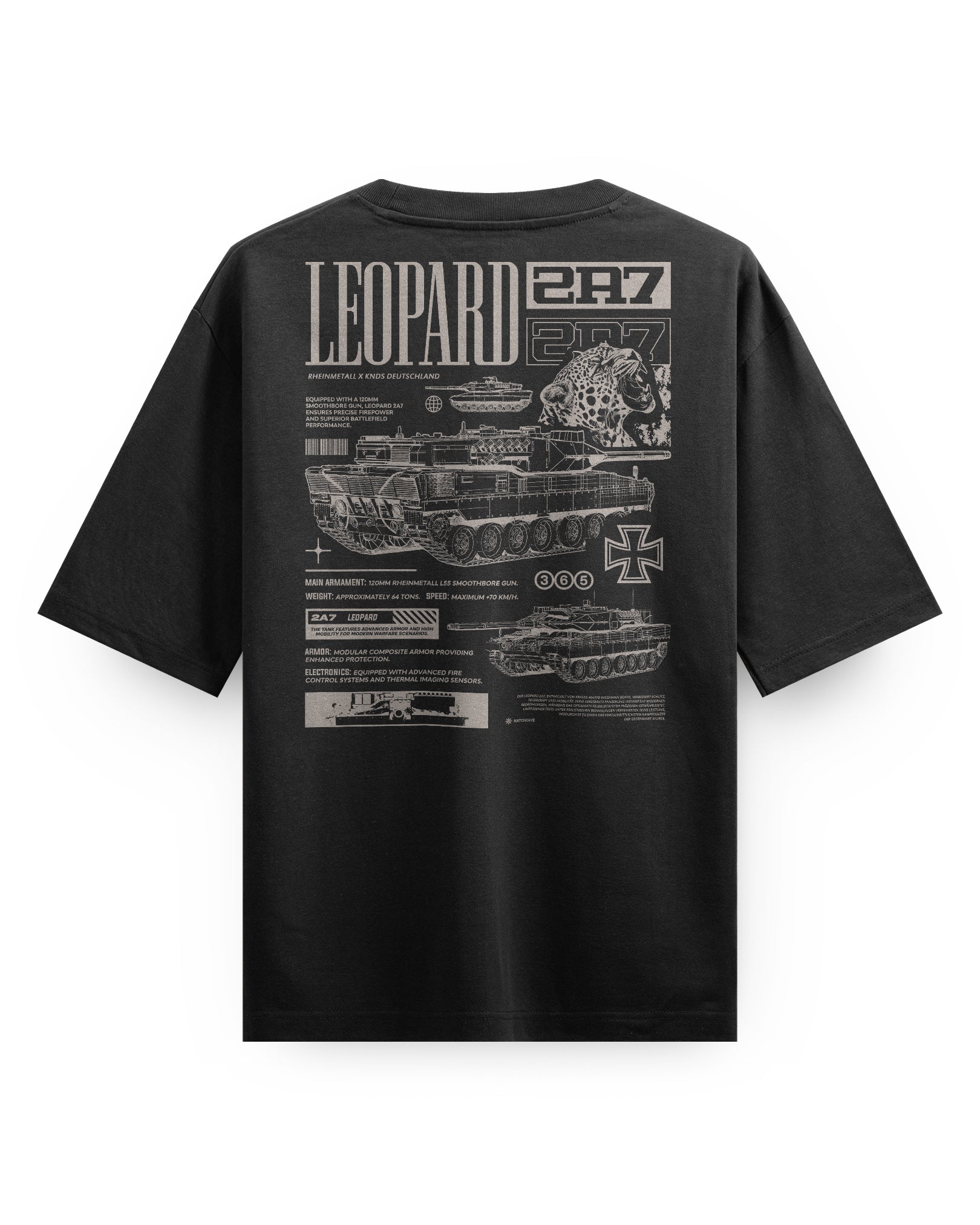 Leopard 2A7 - Oversized heavyweight Tee – ANTI TANK WARFARE