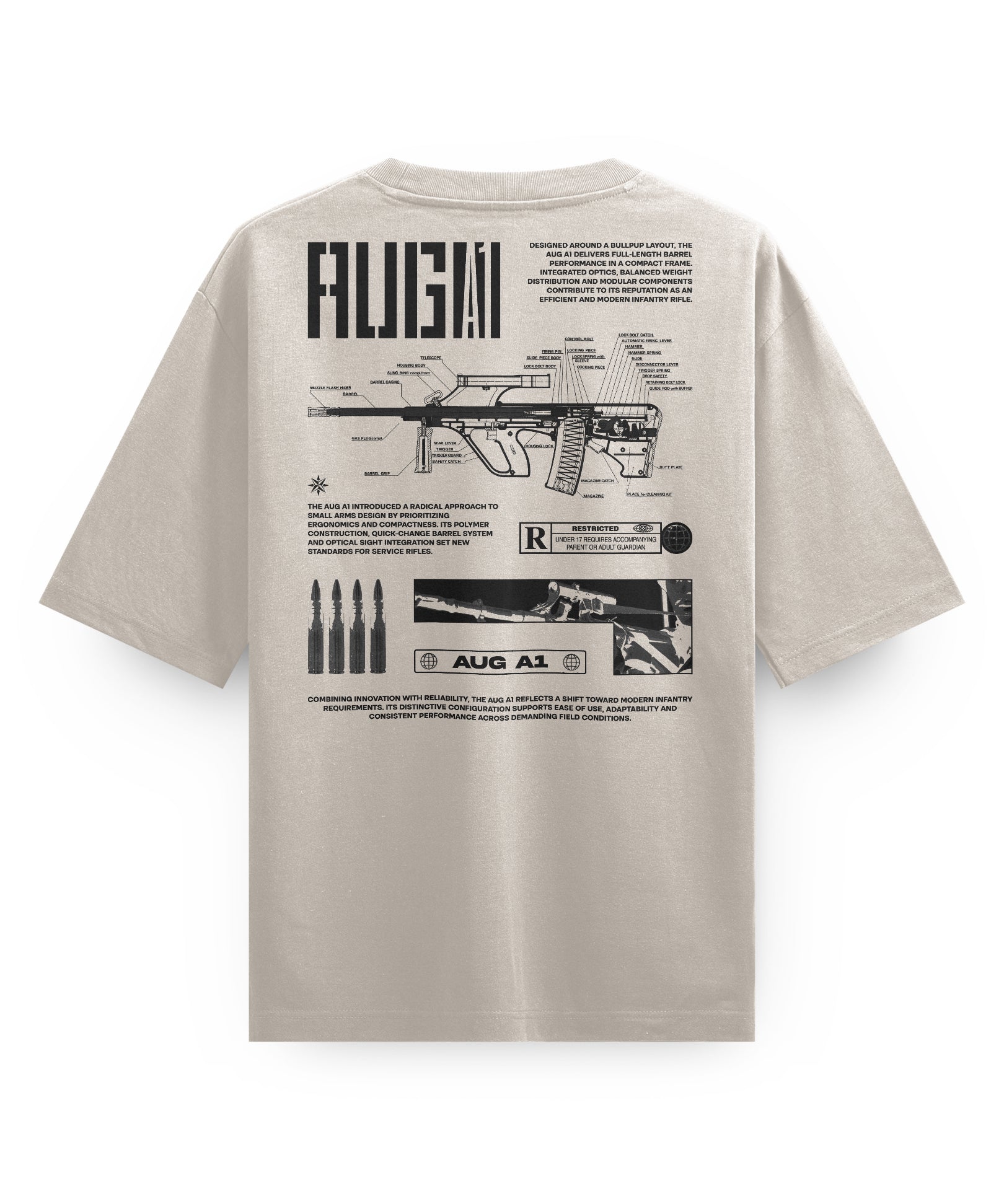 AUG A1 (F88) - Oversized heavyweight Tee