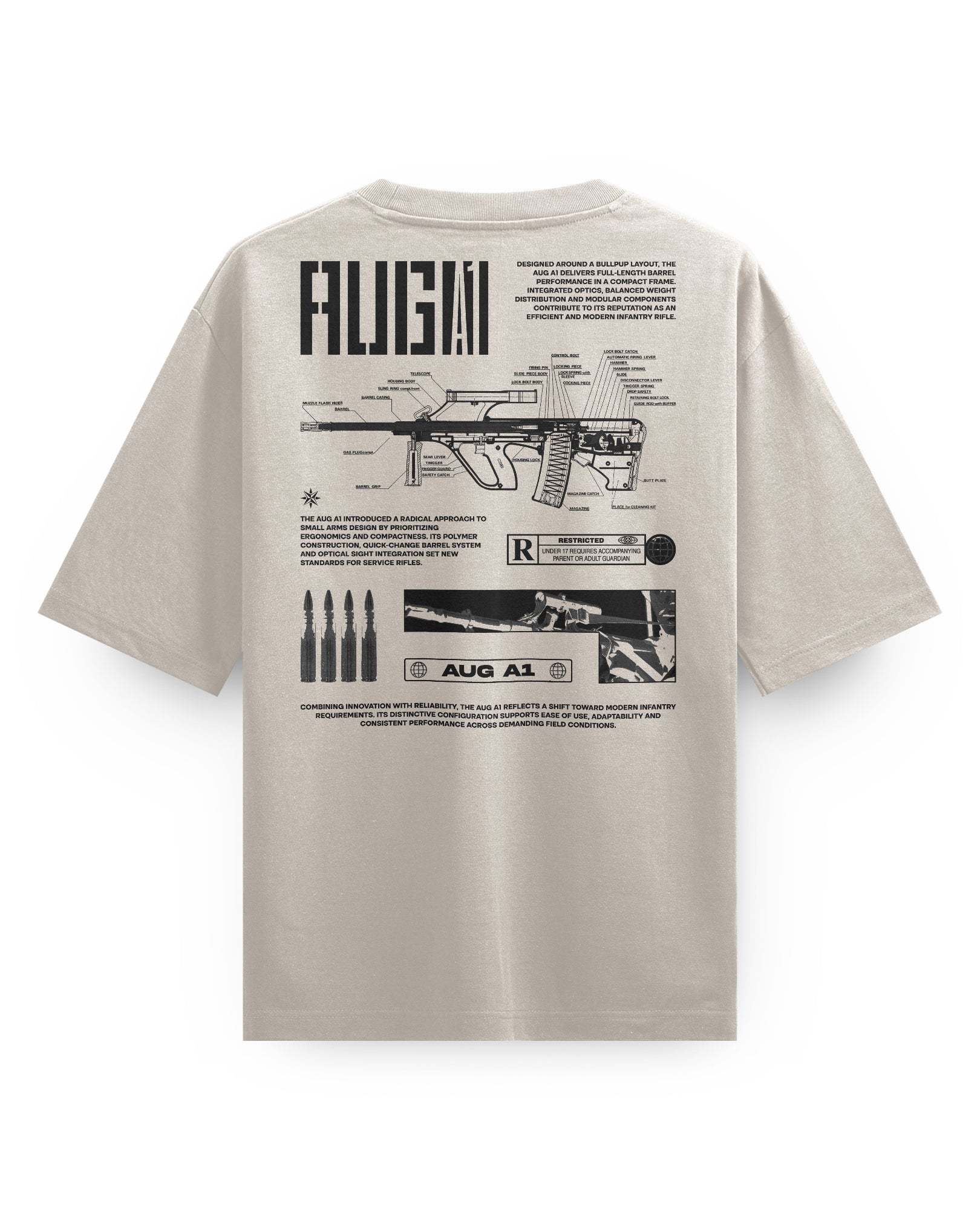 AUG A1 (F88) - Oversized heavyweight Tee
