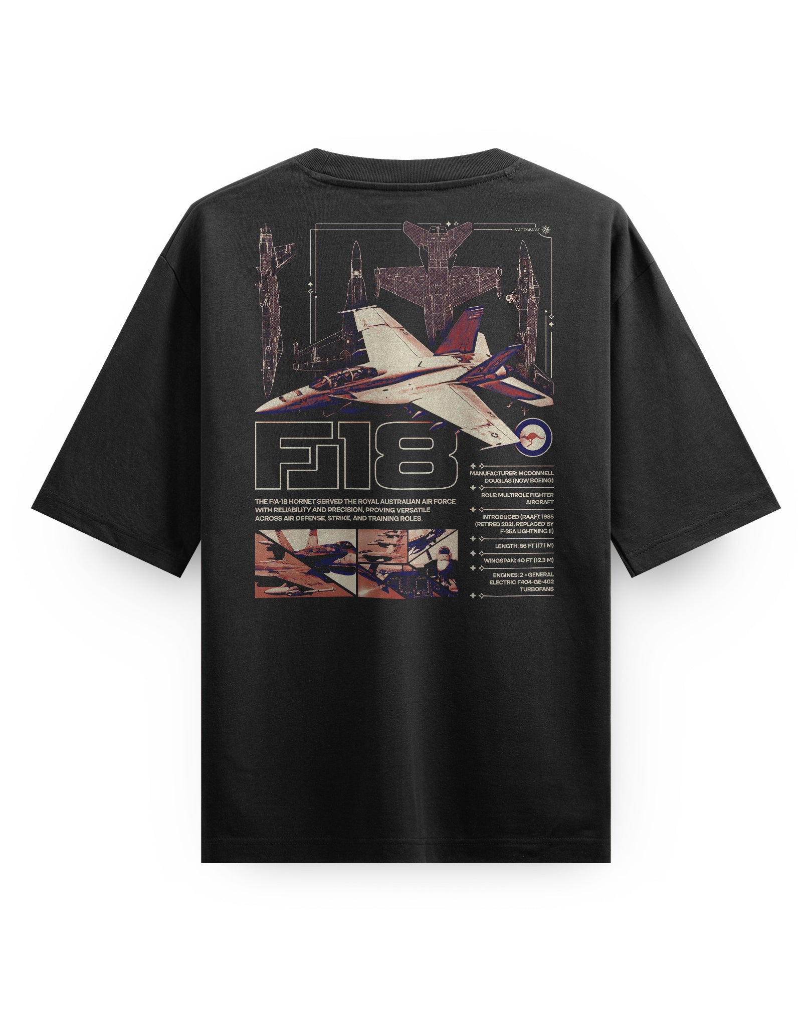 F-18 (RAAF) - Oversized heavyweight Tee