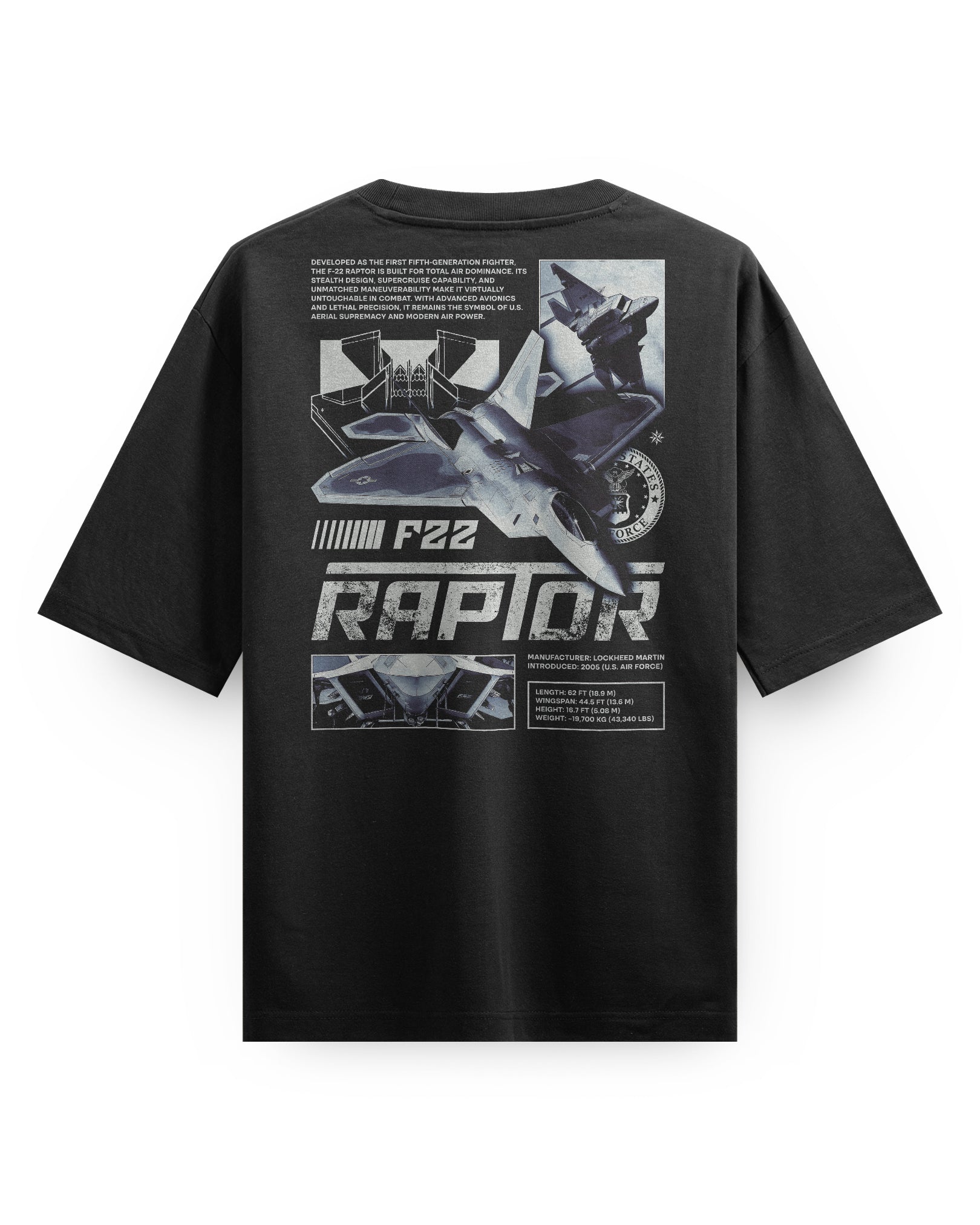 F-22 - Oversized heavyweight Tee