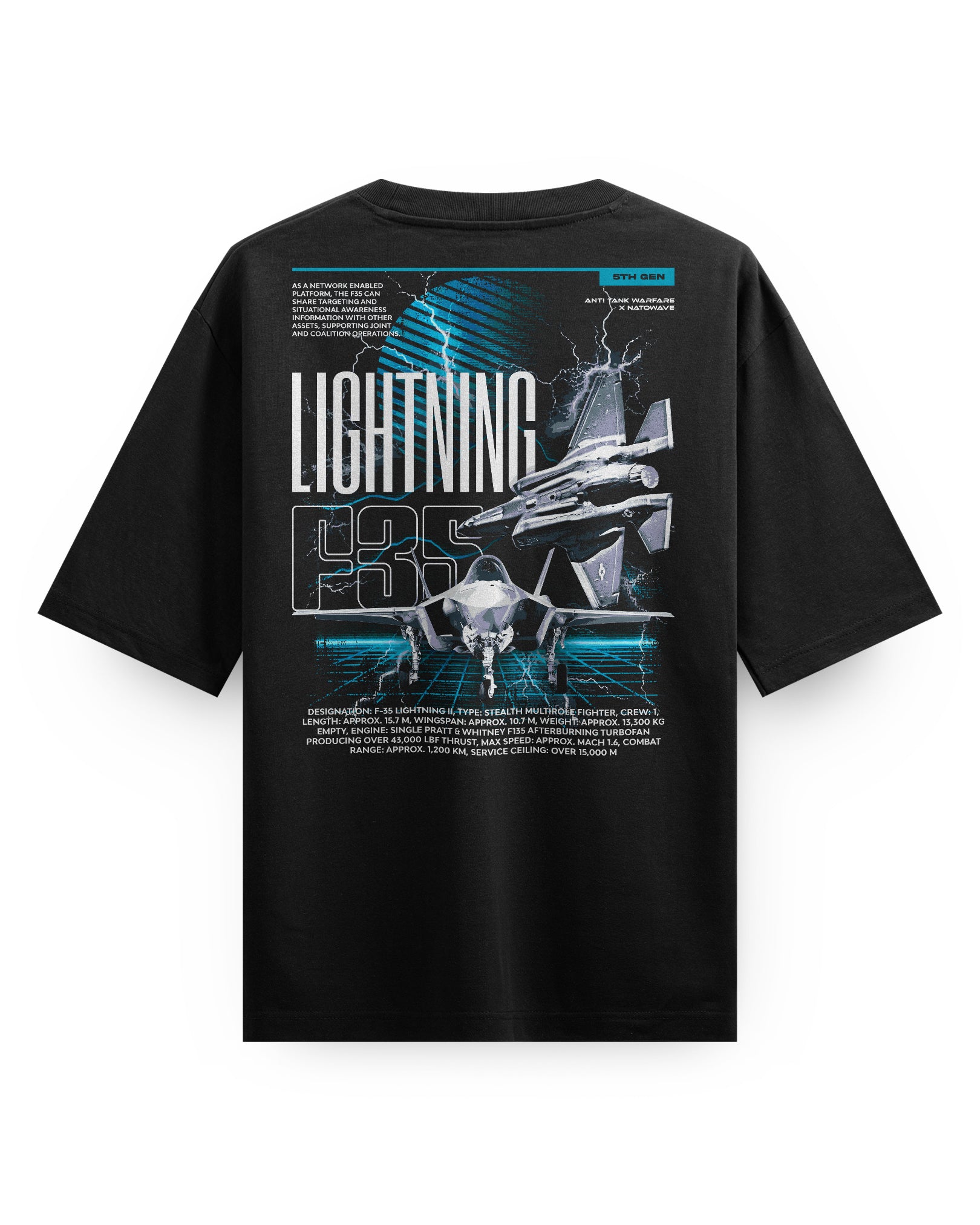 F-35 LIGHTNING - Oversized Heavy Tee