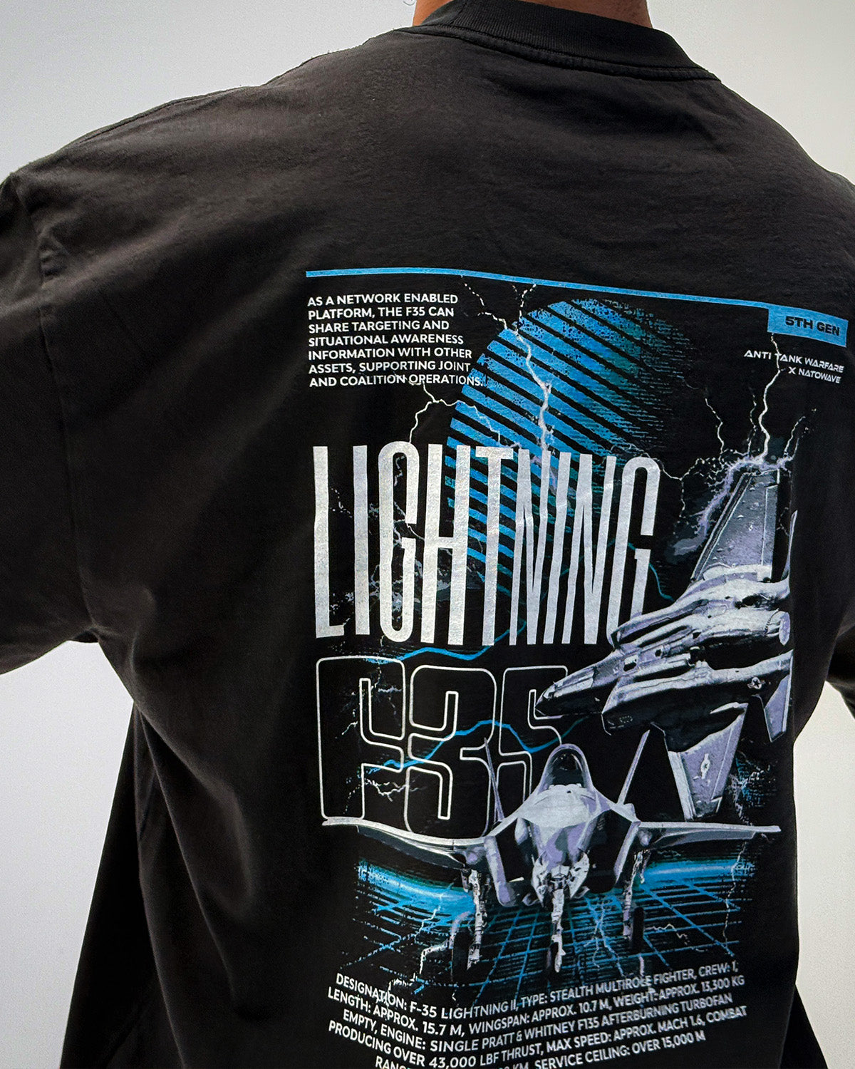 F-35 LIGHTNING - Oversized Heavy Tee