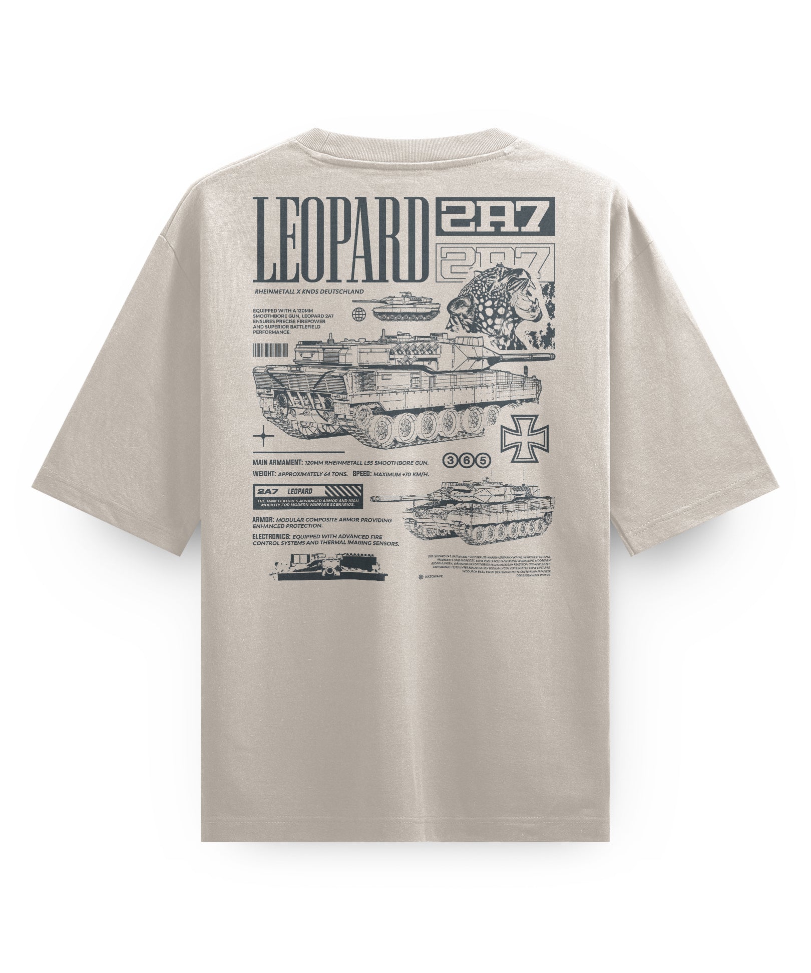 Leopard 2A7 - Oversized heavyweight Tee