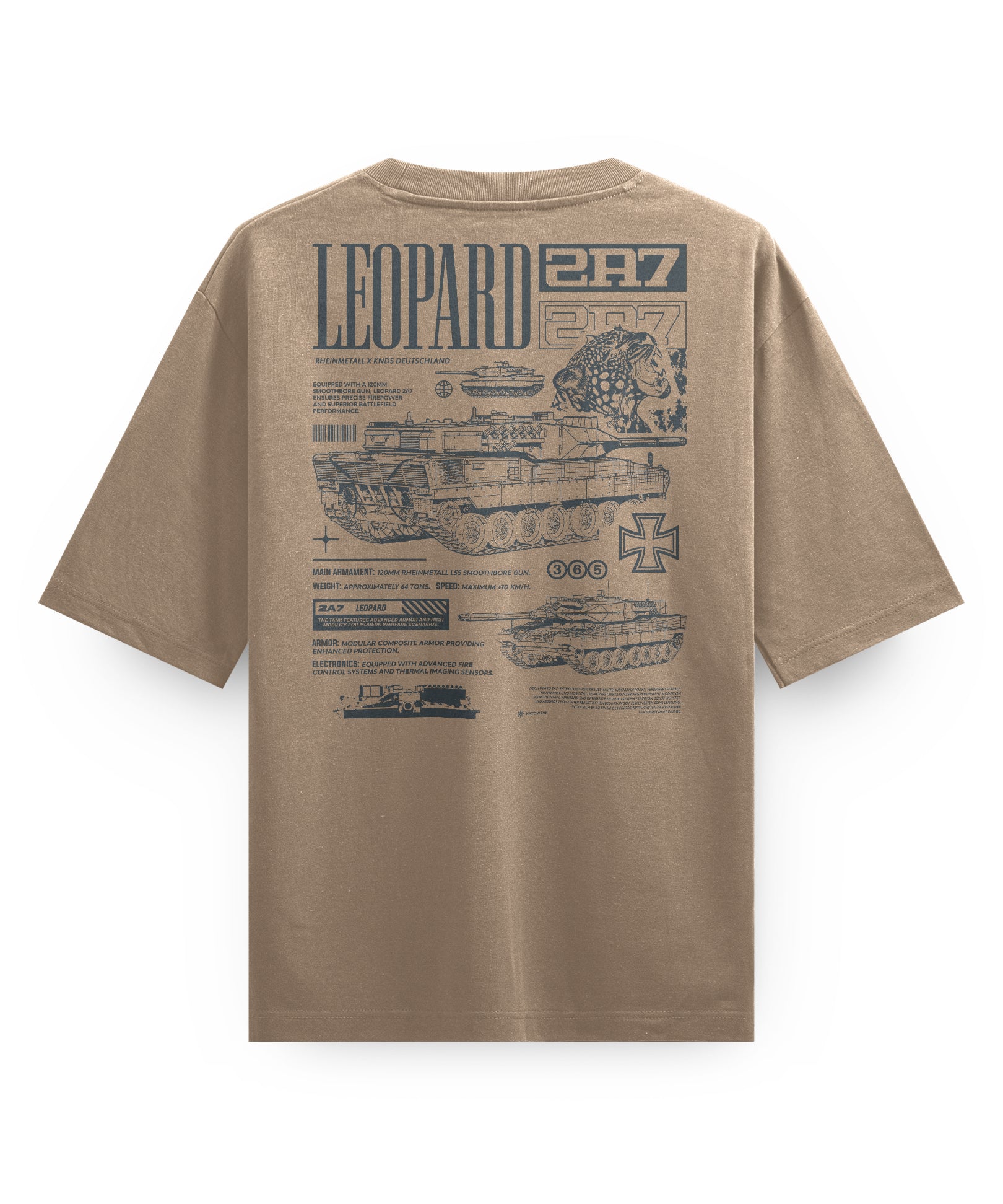 Leopard 2A7 - Oversized heavyweight Tee